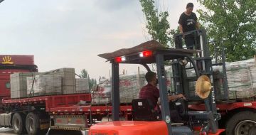 邵阳 黄金麻冰裂纹，地铺石装车