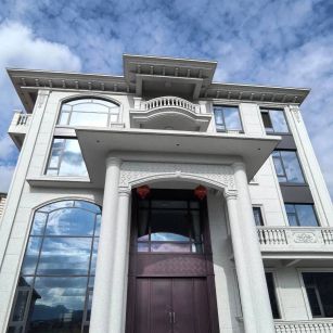 邵阳白麻别墅外墙干挂石材效果示例