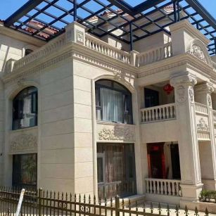 邵阳 黄金麻花岗岩荔枝面别墅外墙干挂