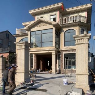 邵阳 黄金麻花岗岩荔枝面别墅外墙干挂私家专属