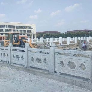 邵阳 白麻花岗岩荔枝面河道栏杆