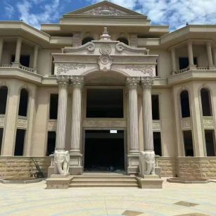 邵阳 黄金麻别墅外墙干挂，大柱，大象，蘑菇石，雕花板