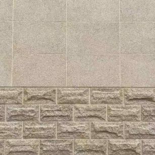 邵阳 黄金麻自然面蘑菇石配荔枝面干挂