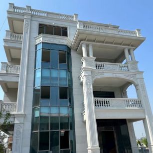 邵阳 白麻花岗岩别墅外墙干挂效果展示