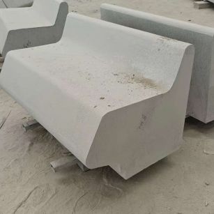 邵阳 芝麻白花岗岩异形坐凳，石凳