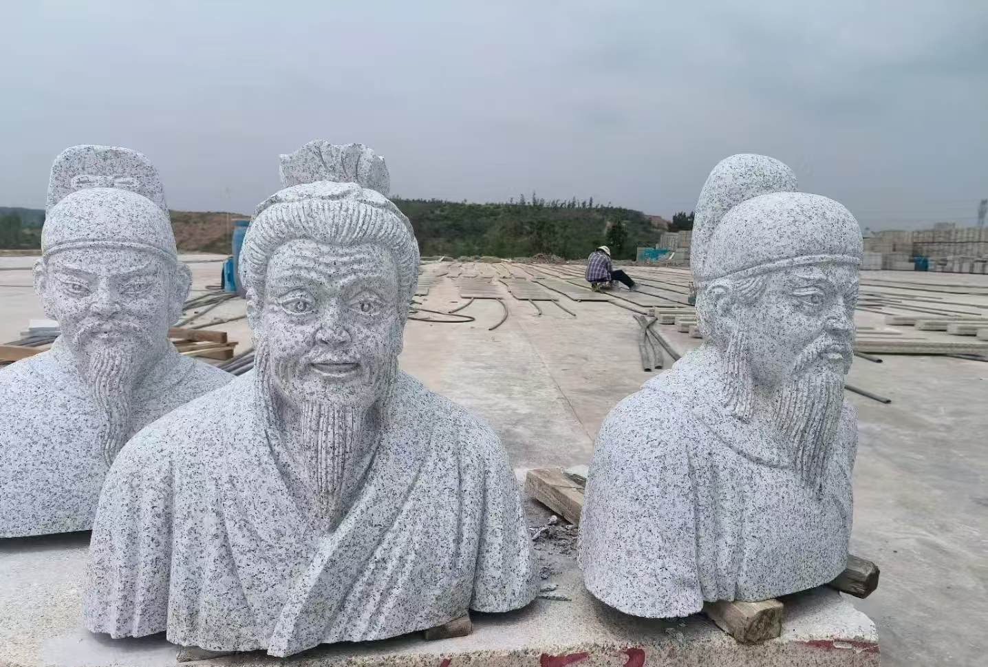 邵阳 白麻花岗岩石材人物立体雕刻