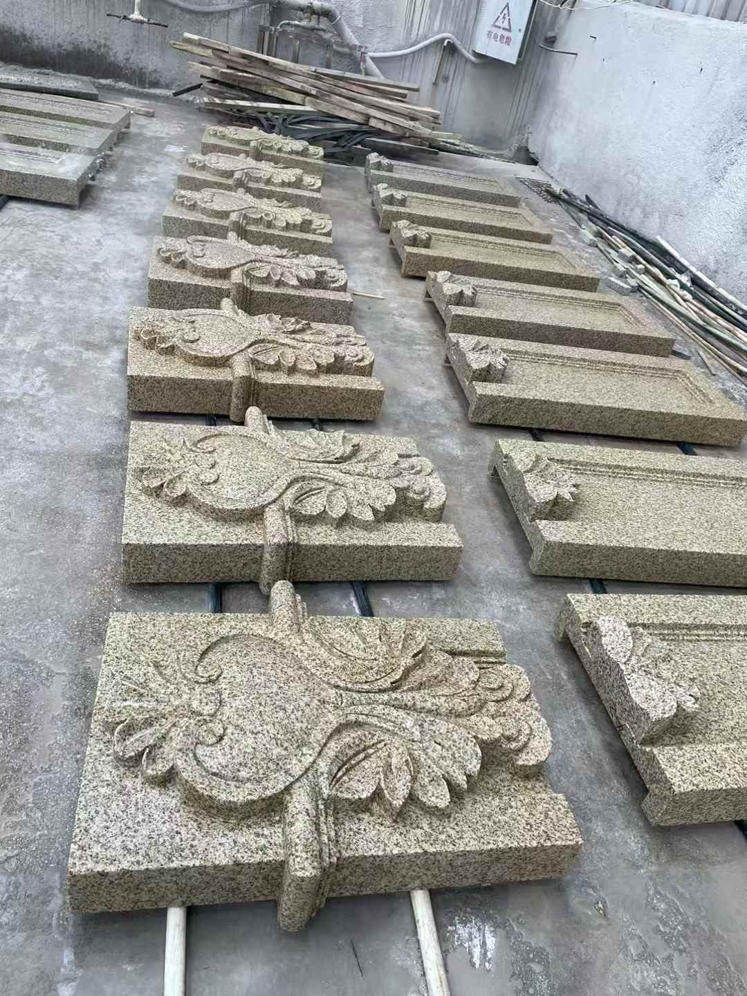 邵阳 黄金麻花岗岩别墅外墙雕刻板