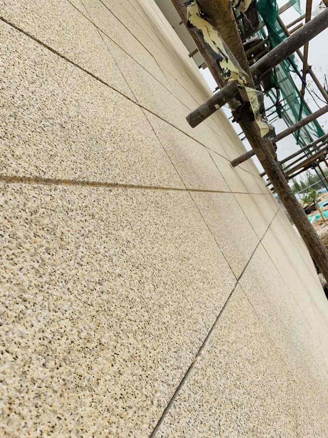 邵阳 黄金麻花岗岩荔枝面外墙干挂石材效果示例