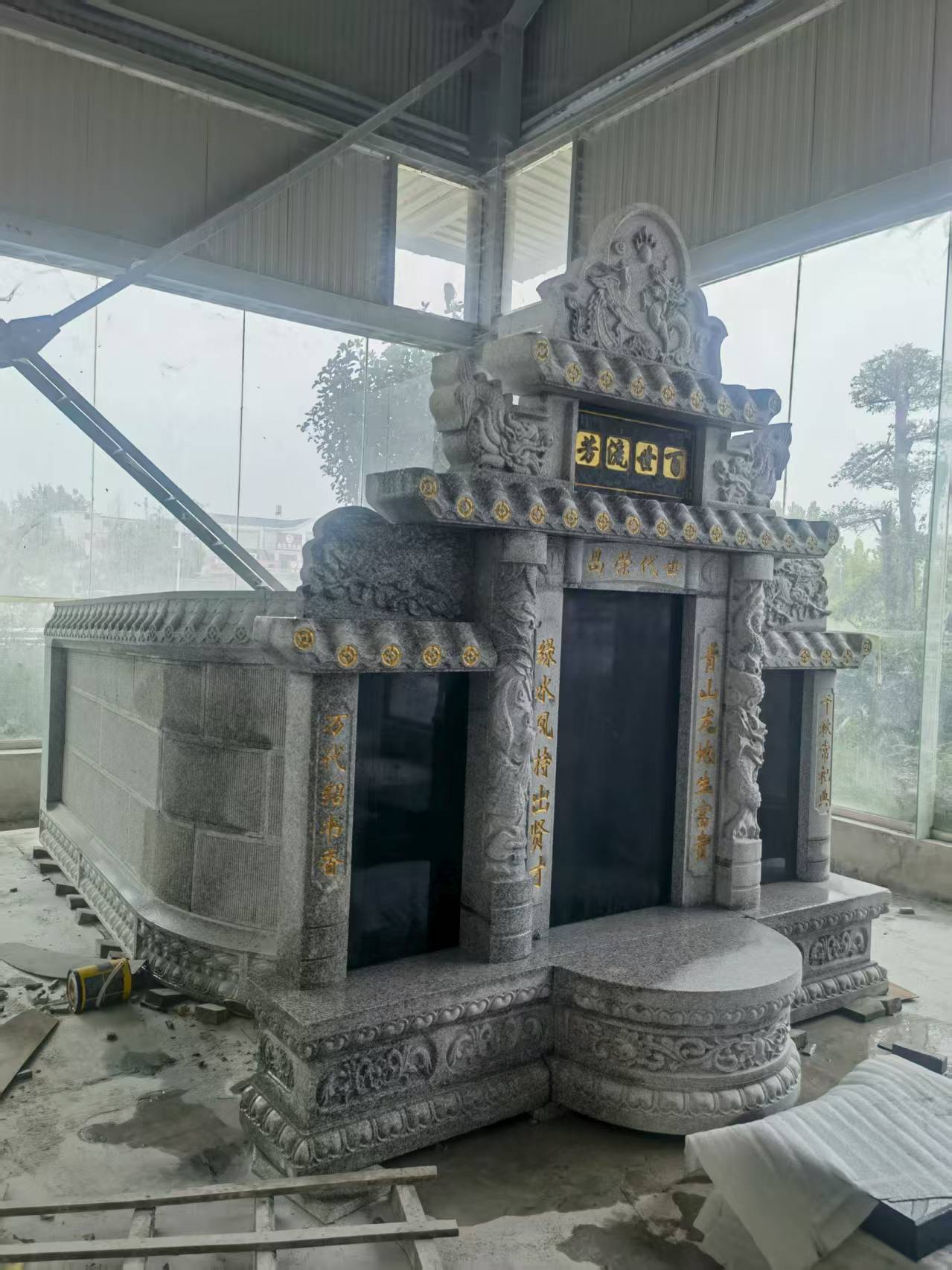 邵阳 芝麻白墓碑效果展示图