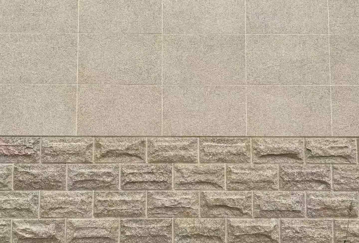 邵阳 黄金麻自然面蘑菇石配荔枝面干挂