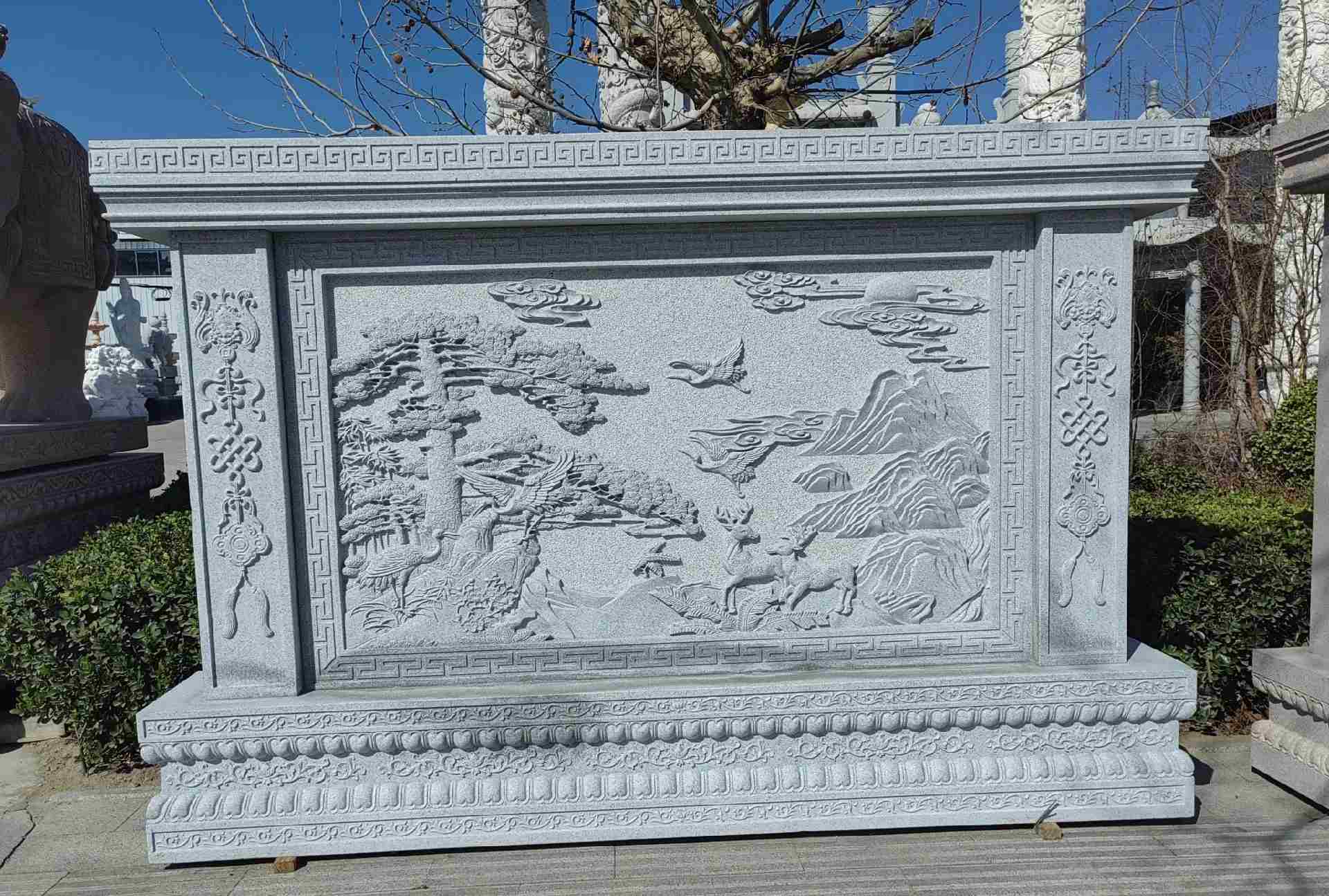 邵阳 芝麻白大型照壁，屏风，影壁