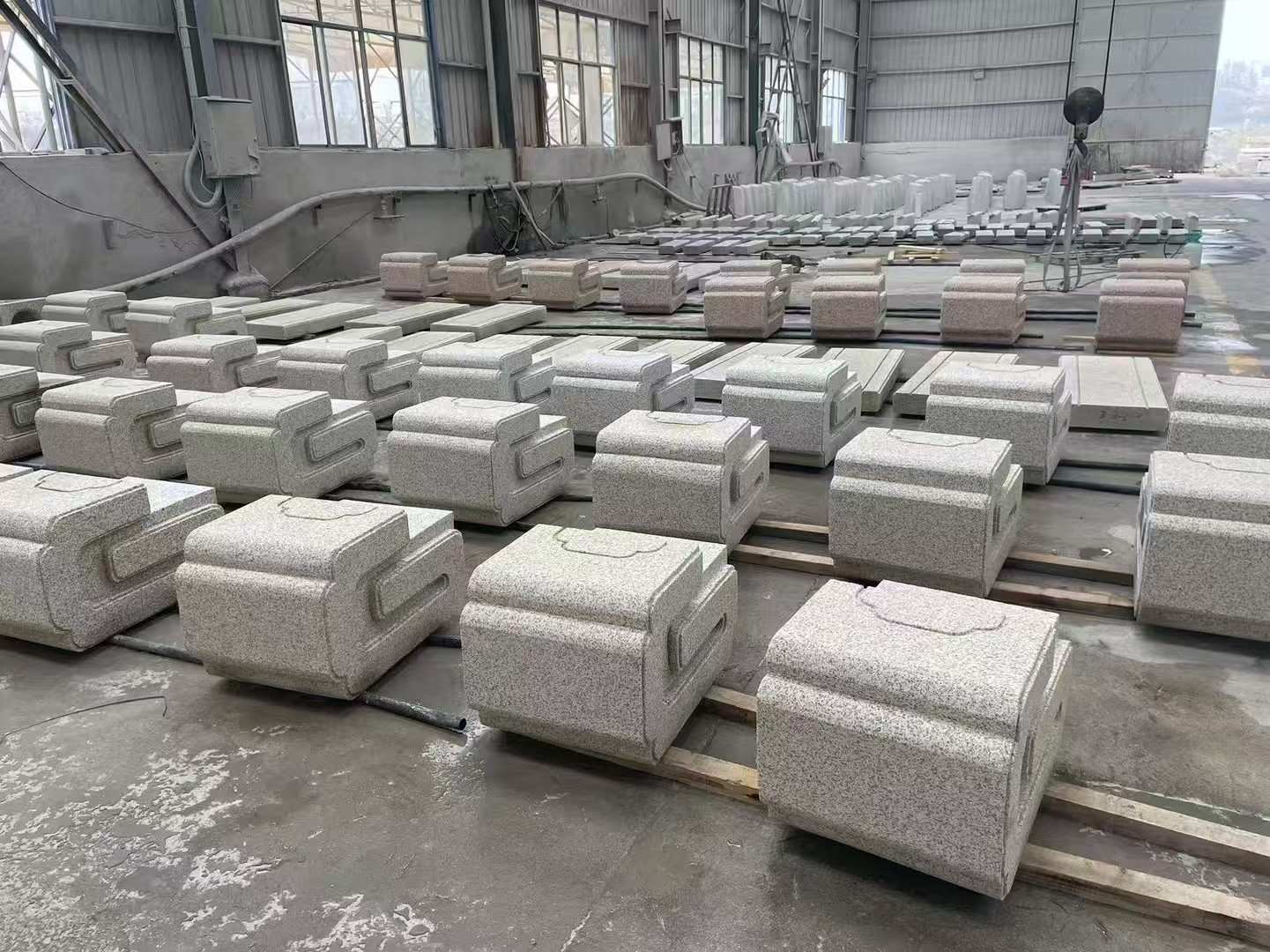 邵阳 白麻花岗岩异形加工-石凳，坐凳