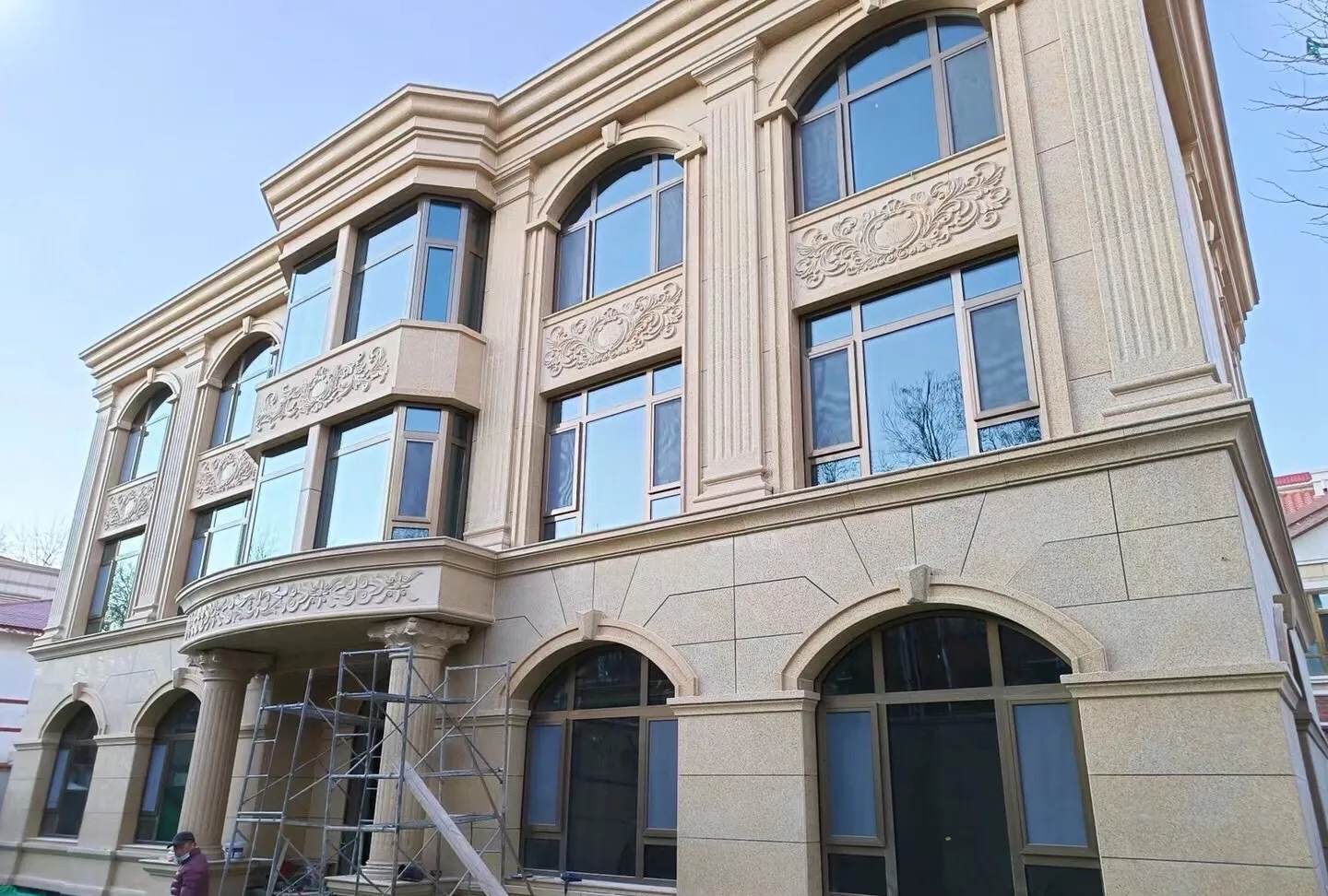 邵阳 黄金麻花岗岩别墅外墙干挂